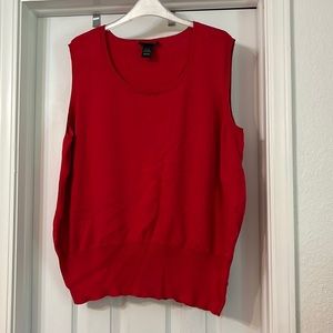 Lane Bryant Red Sleeveless Lightweight Sweater Size 22/24